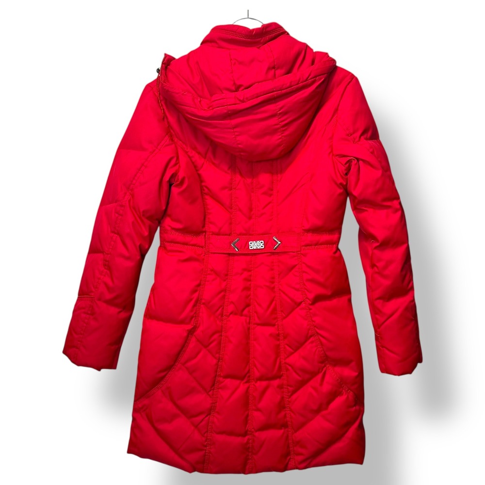 Down Long Coat Red Puffer Parka Jacket -US X-Small – 90% Duck AirgKelDon - Picture 3 of 6